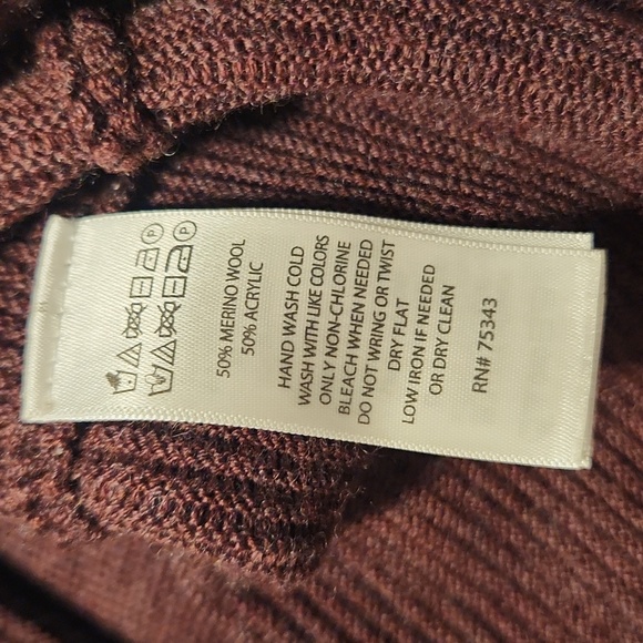 Adrienne Vittadini Merino Wool Blend Long Sleeve Sweater Dress Size M - Picture 10 of 11